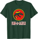 Funny Cute 5k 10k Dinosaur Run-A-Saurus Marathon Runner T-Shirt - T-Shirt | Forest