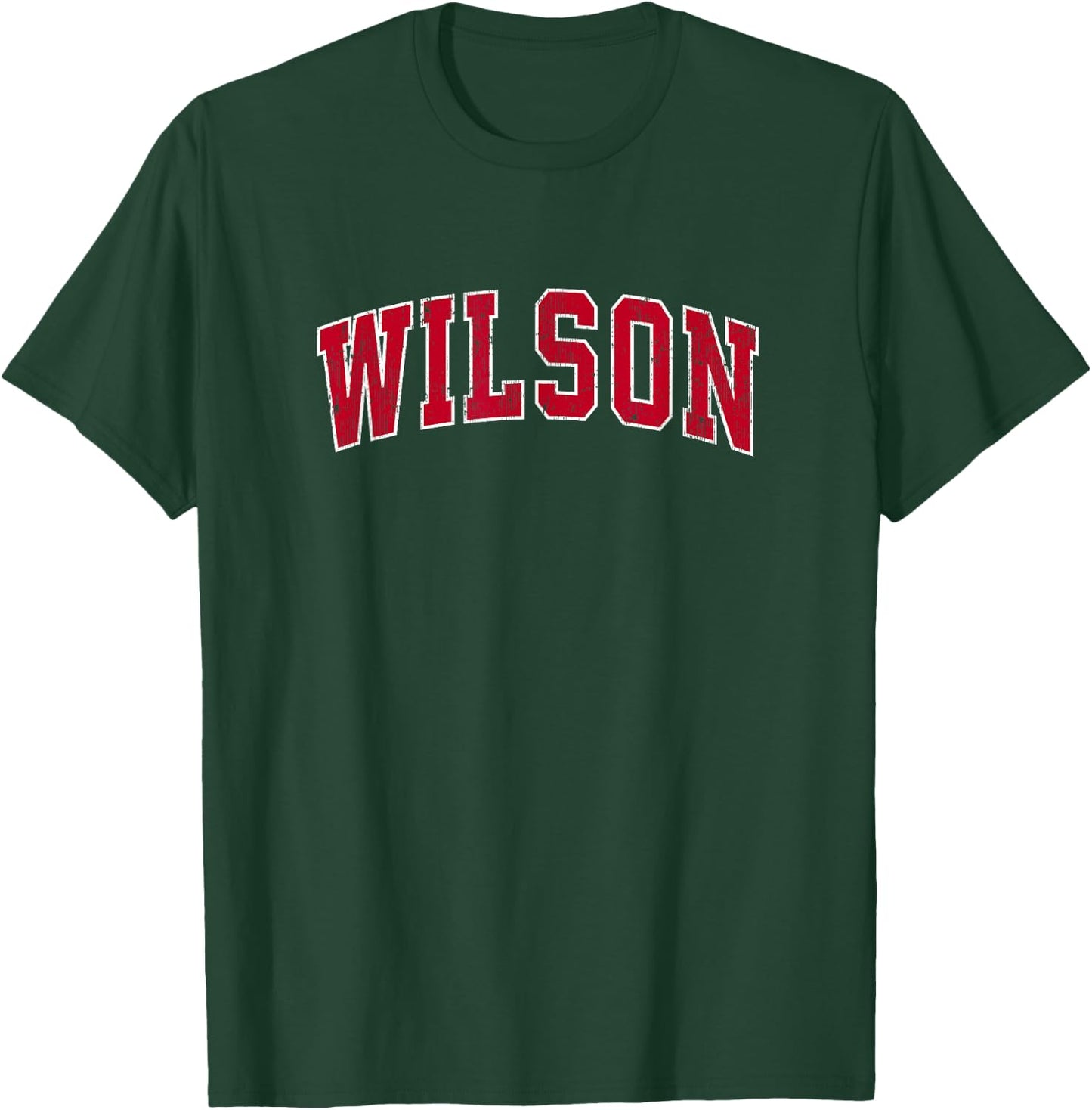 Wilson North Carolina NC Vintage Sports Design Red Design T-Shirt - T-Shirt | Forest
