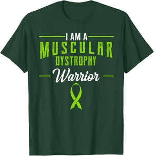 Muscular Dystrophy Awareness Ribbon Muscle Disorder Warrior T-Shirt - T-Shirt | Forest