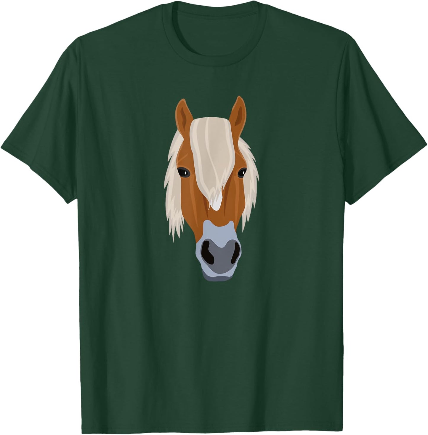 Haflinger Horse Head without Alps Edelweiss Flowers for Riders T-Shirt - T-Shirt | Forest