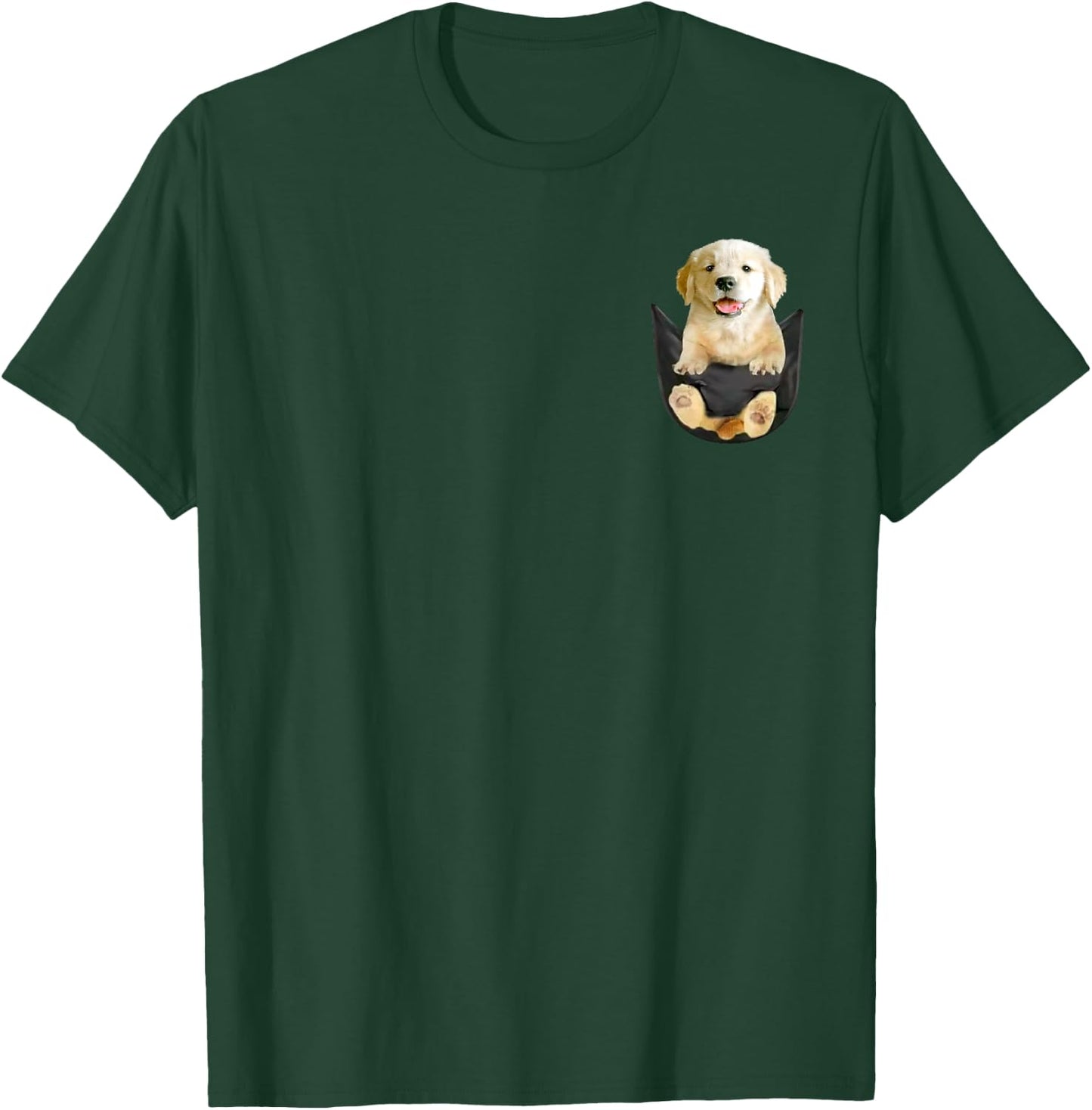Funny Yellow Lab In Pocket Labrador Retriever T-Shirt - T-Shirt | Forest
