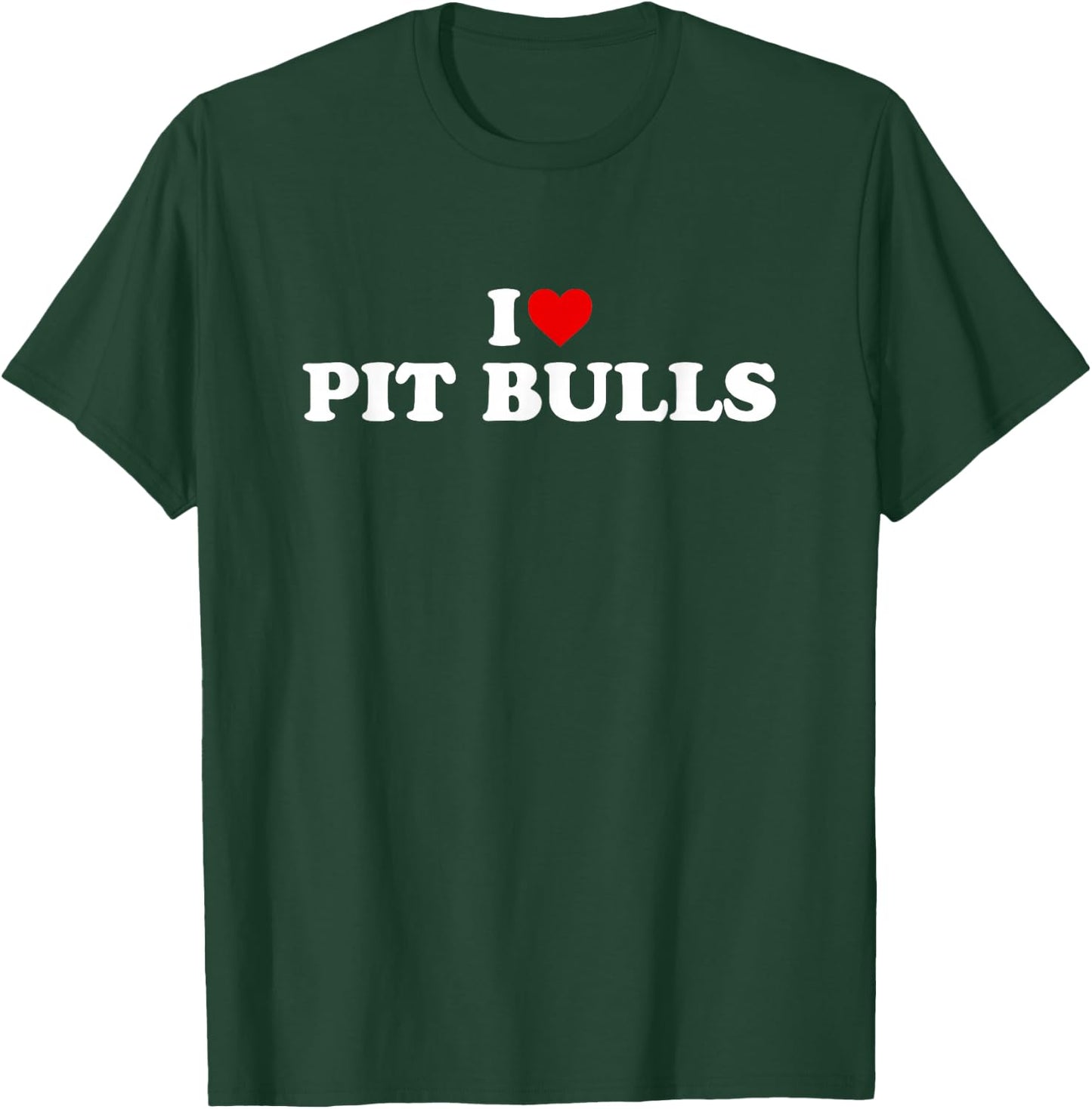 I Love Pit Bulls - Heart T-Shirt - T-Shirt | Forest