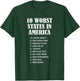 Michigan - Ten Worst States in the US | MI Sucks - Funny T-Shirt - T-Shirt | Forest