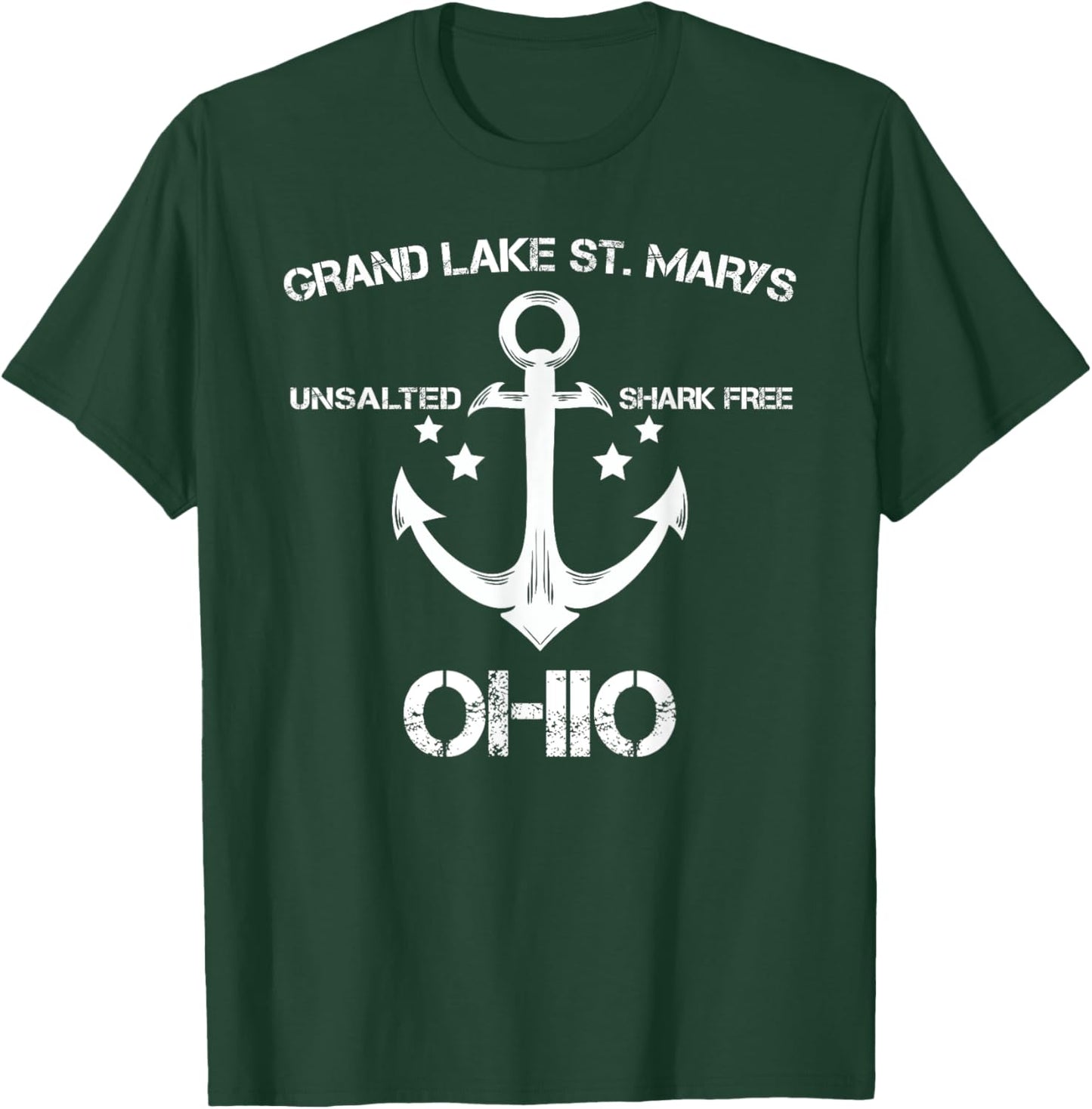 GRAND LAKE ST. MARYS OHIO Funny Fishing Camping Summer Gift Women Girls Kids T-Shirt - T-Shirt | Forest