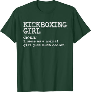 Kickboxing Girl Definition Funny Women Coach Martial Arts T-Shirt - T-Shirt | Forest