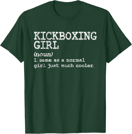 Kickboxing Girl Definition Funny Women Coach Martial Arts T-Shirt - T-Shirt | Forest