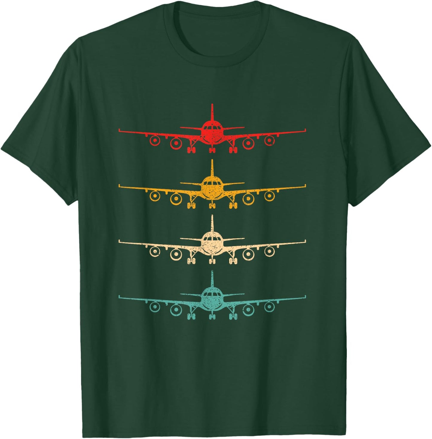 Airline Pilot Shirts Colorful Flying Airplanes - Airline Pilot Airplane Aircraft , Black T-Shirt - T-Shirt | Forest