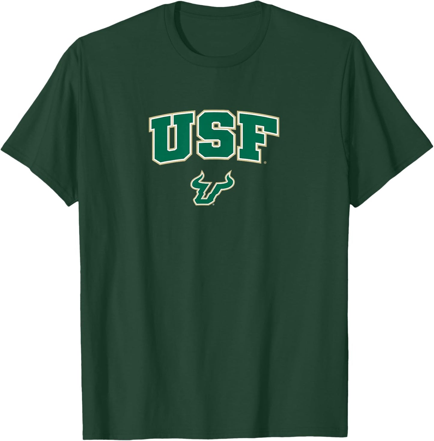 University of South Florida USF Bulls Arch Logo T-Shirt - T-Shirt | Forest