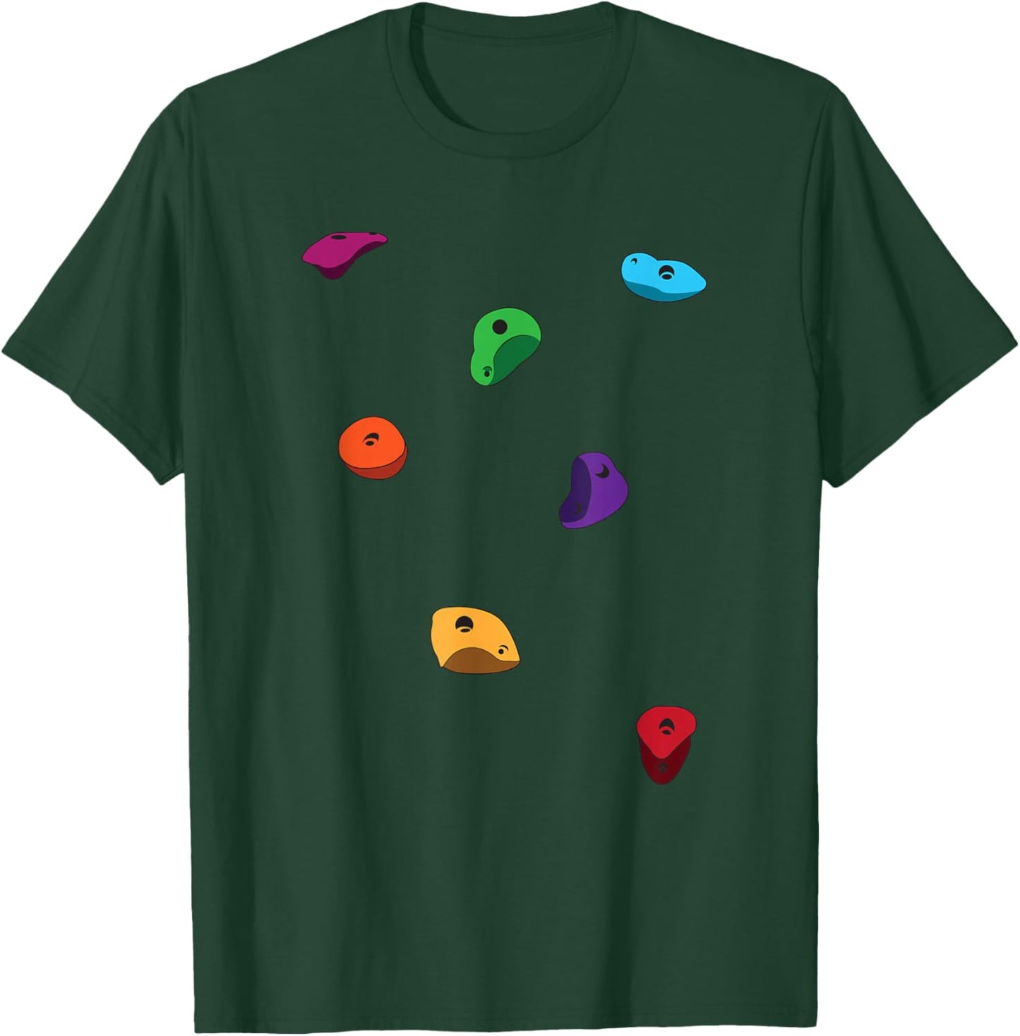 Rock Climbing Holds Climber Bouldering Women Kids Small T-Shirt - T-Shirt | Forest