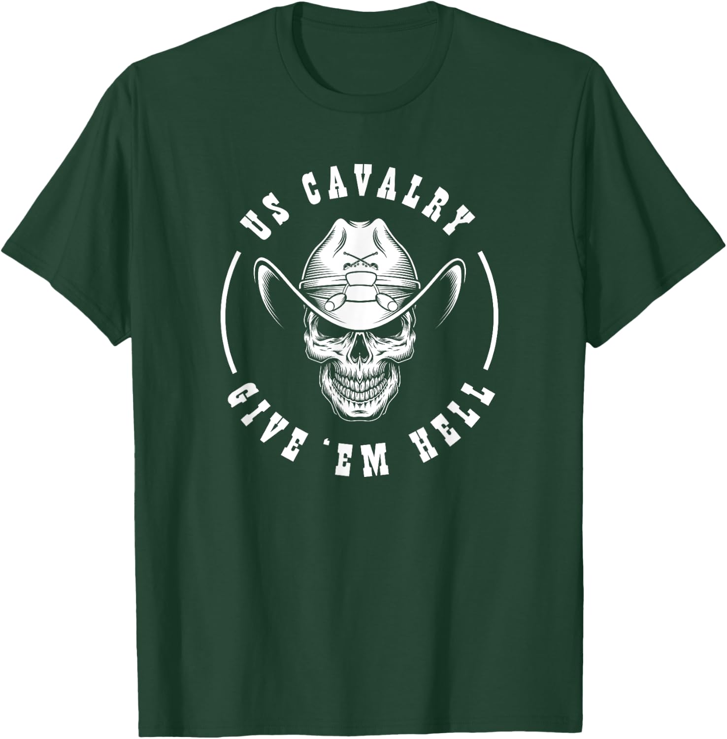 Give 'Em Hell Cavalry Scout T-Shirt - T-Shirt | Forest