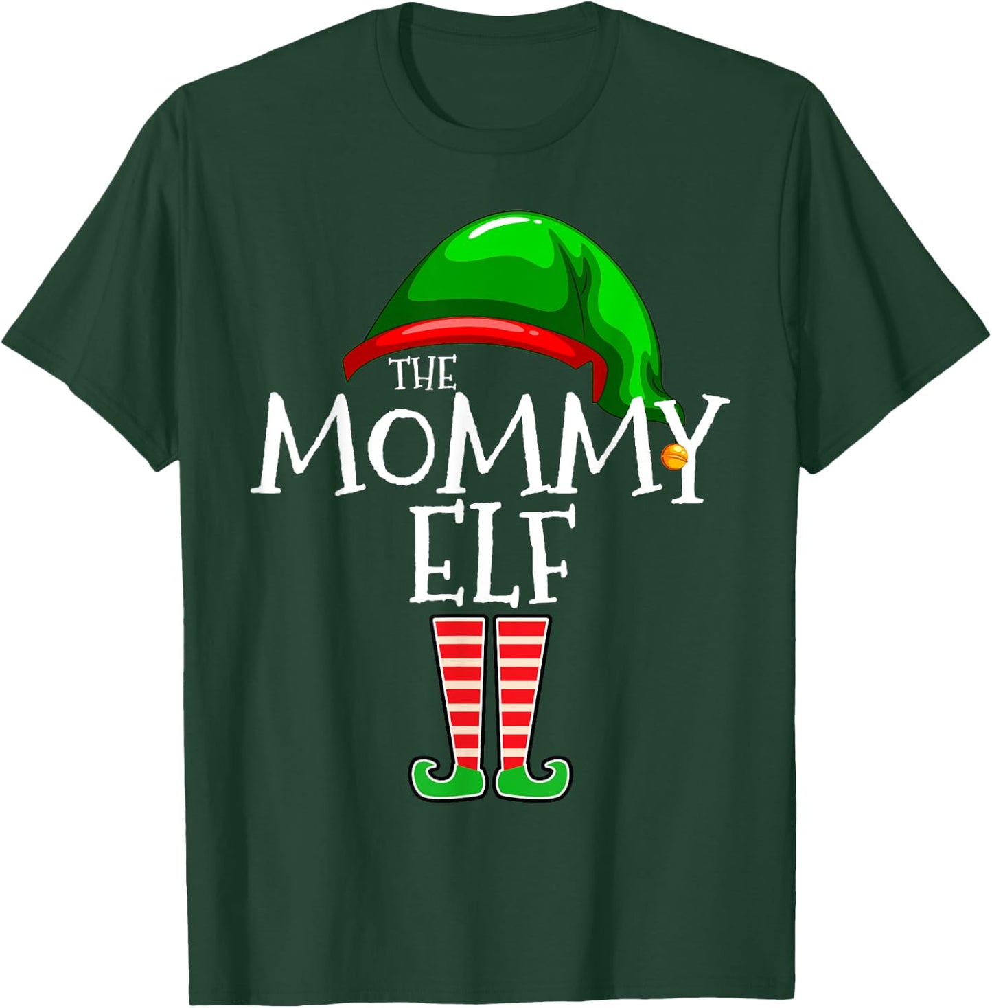 Mommy Elf Family Matching Group Christmas Mom T-Shirt - T-Shirt | Forest