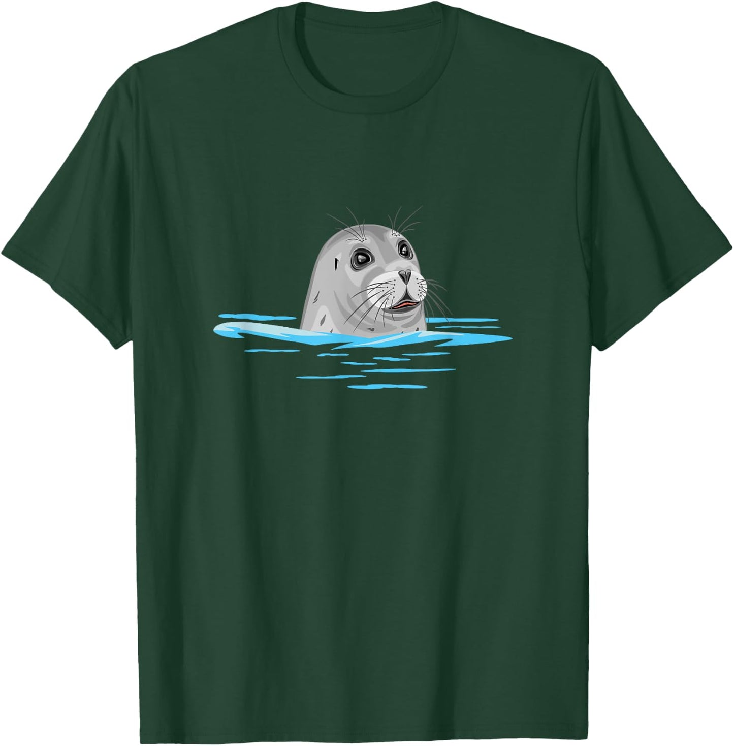 Cute floating seal. Seal in the sea T-Shirt - T-Shirt | Forest