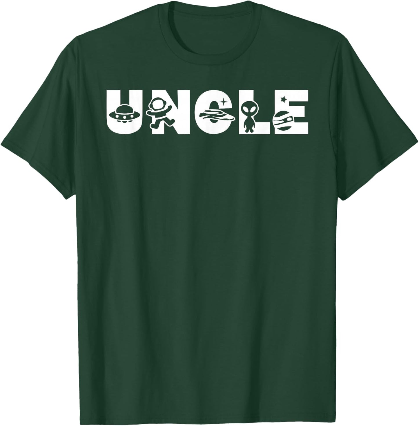 Funny Uncle Space Astronaut Birthday Party T-Shirt - T-Shirt | Forest