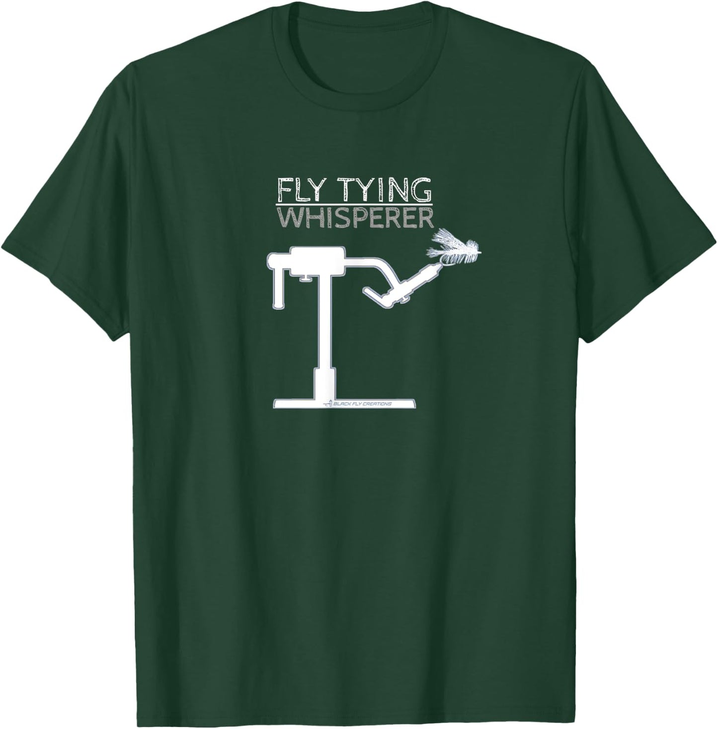 Fly Tying Shirts & Fly Fishing Gifts by Black Fly T-Shirt - T-Shirt | Forest