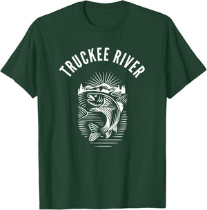 Truckee River California fishing fly fishing retro T-Shirt - T-Shirt | Forest