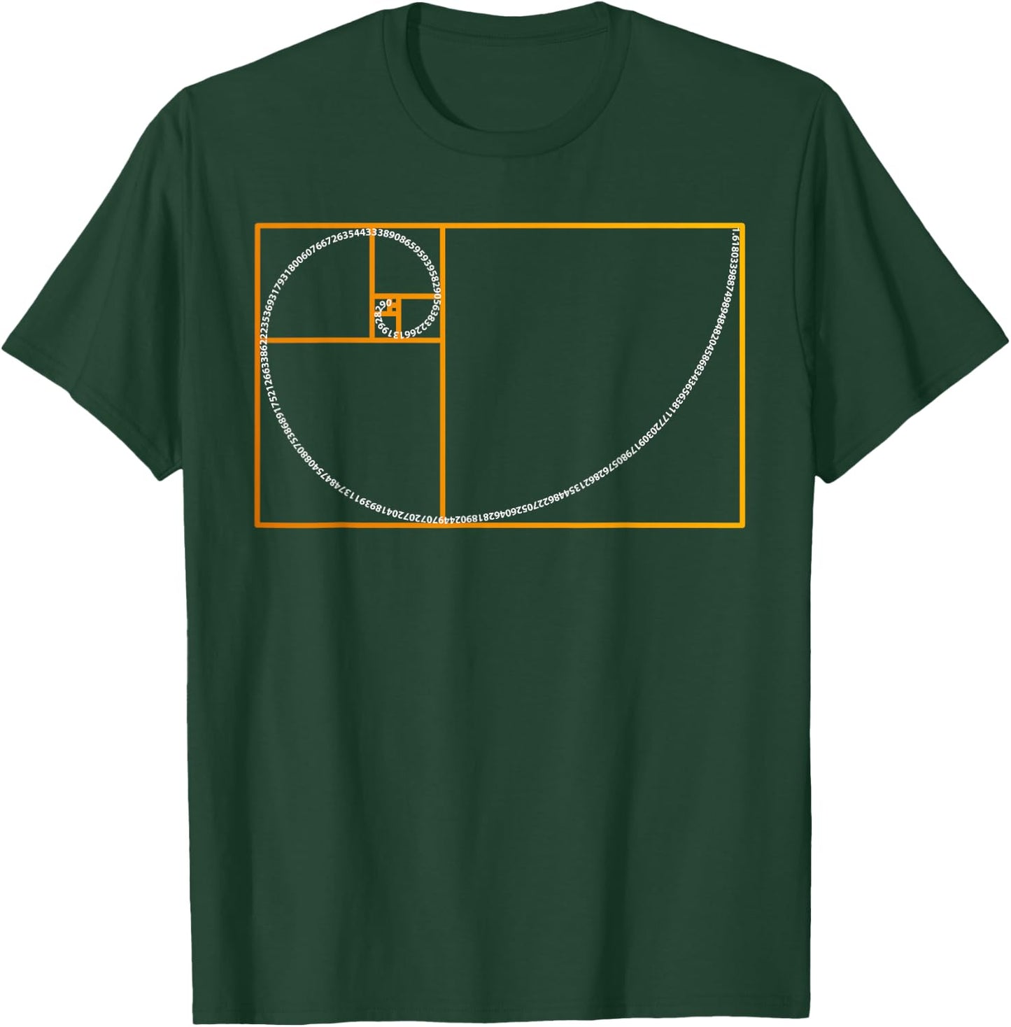 Golden Ratio Shirt Fibonacci Spiral Arc Perfect Geometry T-Shirt - T-Shirt | Forest