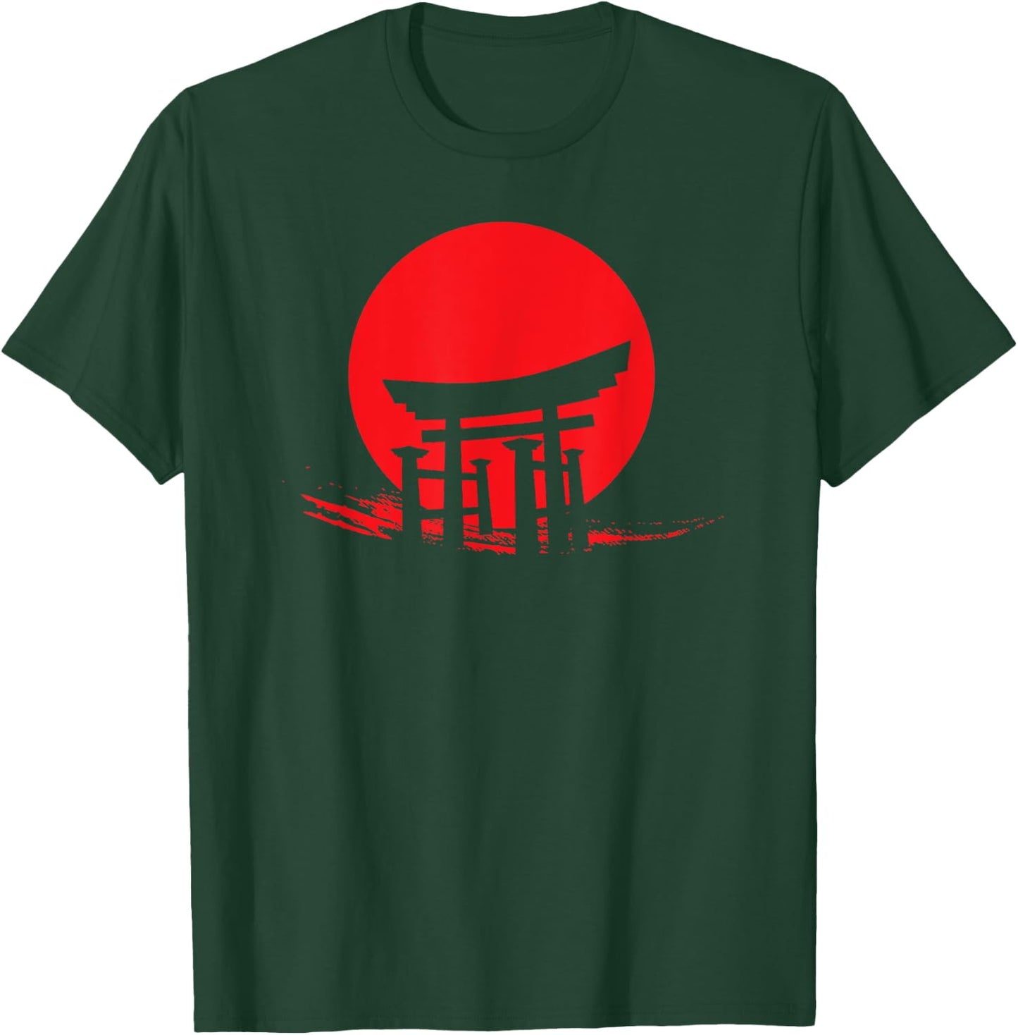 Torii Kyoto Japanese Gate Japanese Inspired 80s Style T-Shirt - T-Shirt | Forest