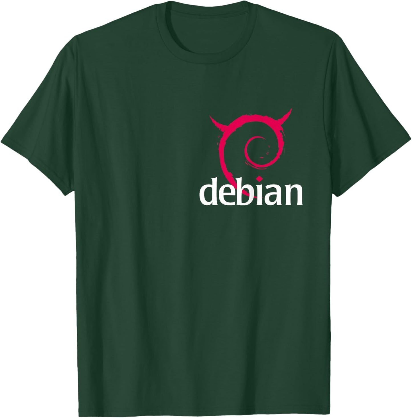 Linux Debian lovers Spiral Logo Open Source Os T-Shirt - T-Shirt | Forest