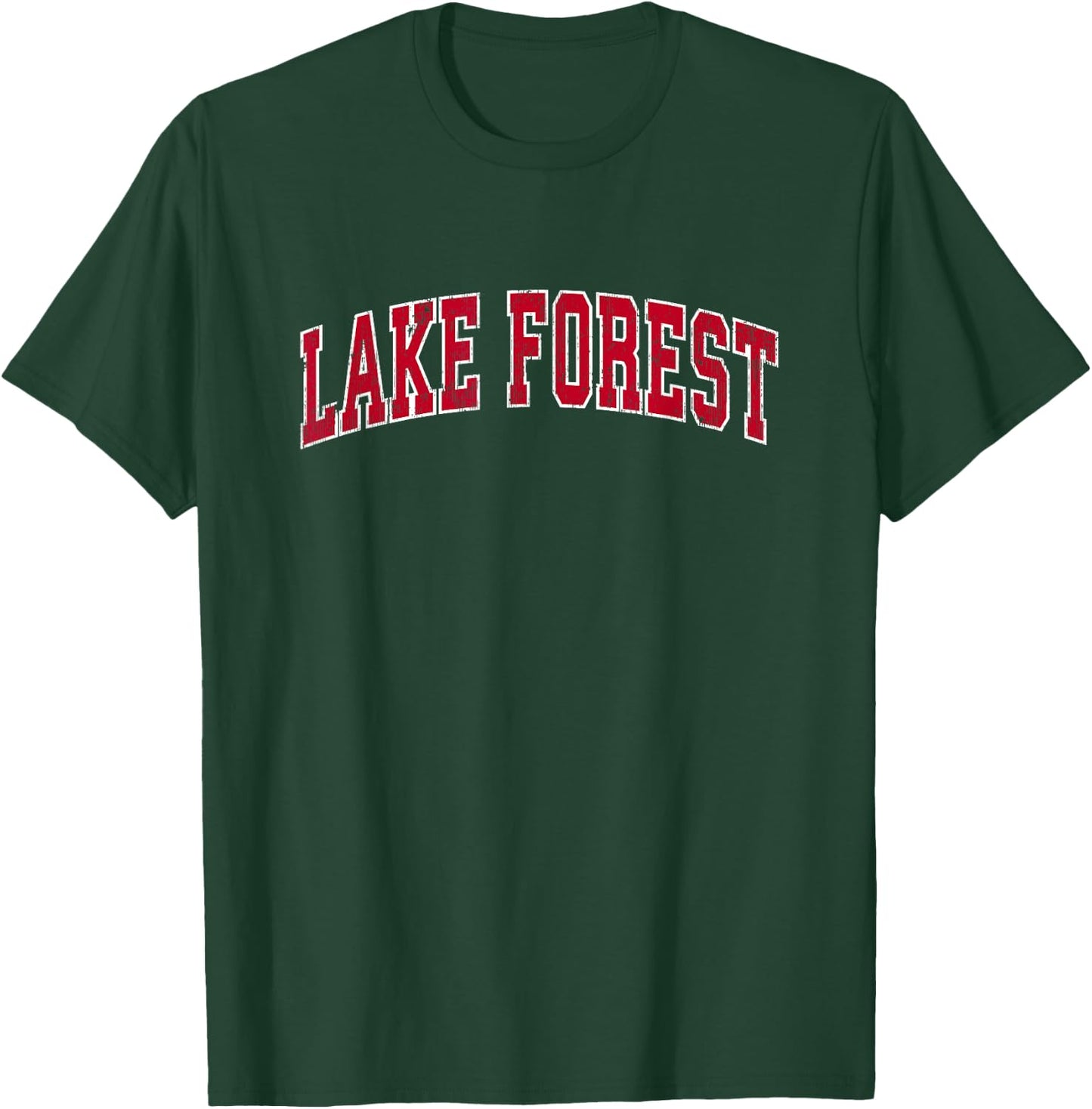 Lake Forest Illinois IL Vintage Sports Design Red Design T-Shirt - T-Shirt | Forest