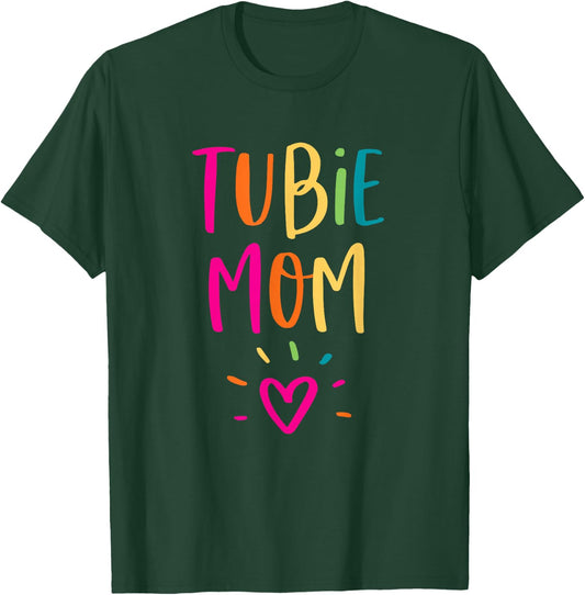 Tubie Mom Gift Feeding Tube Awareness Gastrostomy Button T-Shirt - T-Shirt | Forest