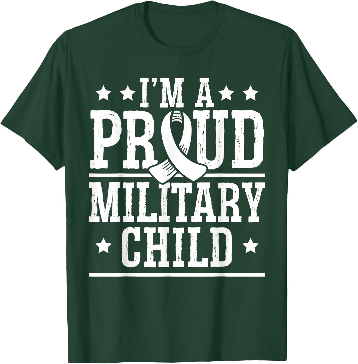 I'm A Proud Military Child Month Veteran Military Brat T-Shirt - T-Shirt | Forest