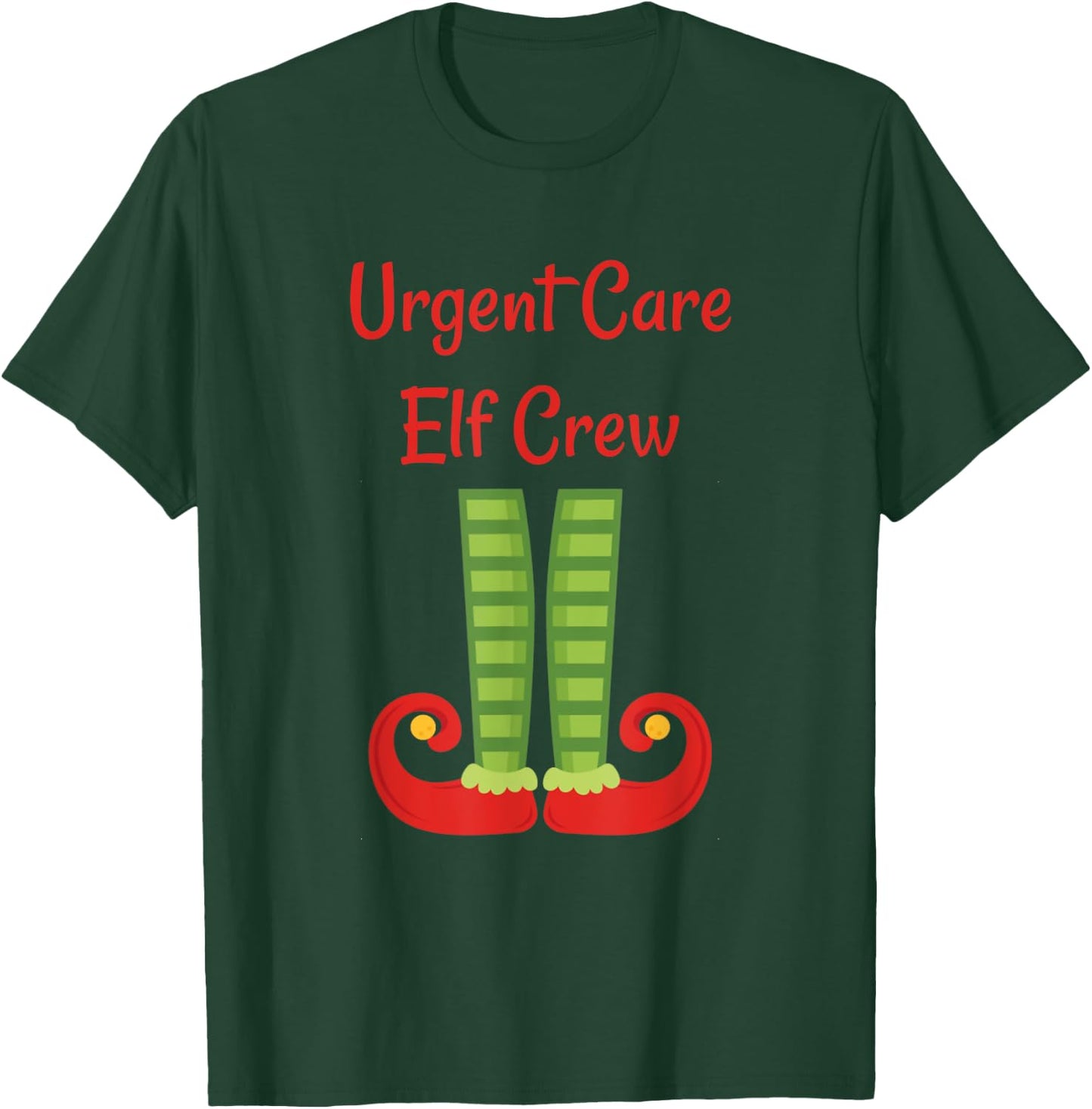 Urgent Care Elf Crew Christmas T-Shirt - T-Shirt | Forest