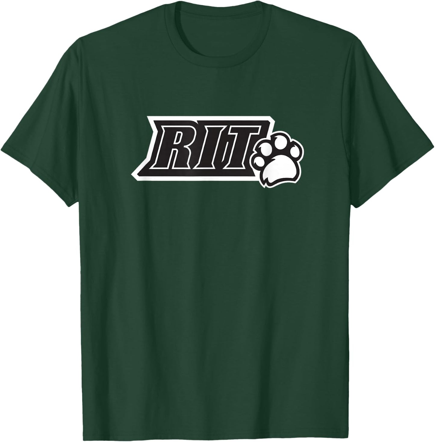 Rochester Institute of Technology RIT Paw B/W Logo T-Shirt - T-Shirt | Forest
