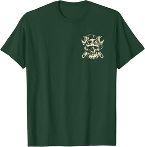 Machanic skull Gear Pocket Wrench Mechanic Best T-Shirt - T-Shirt | Forest