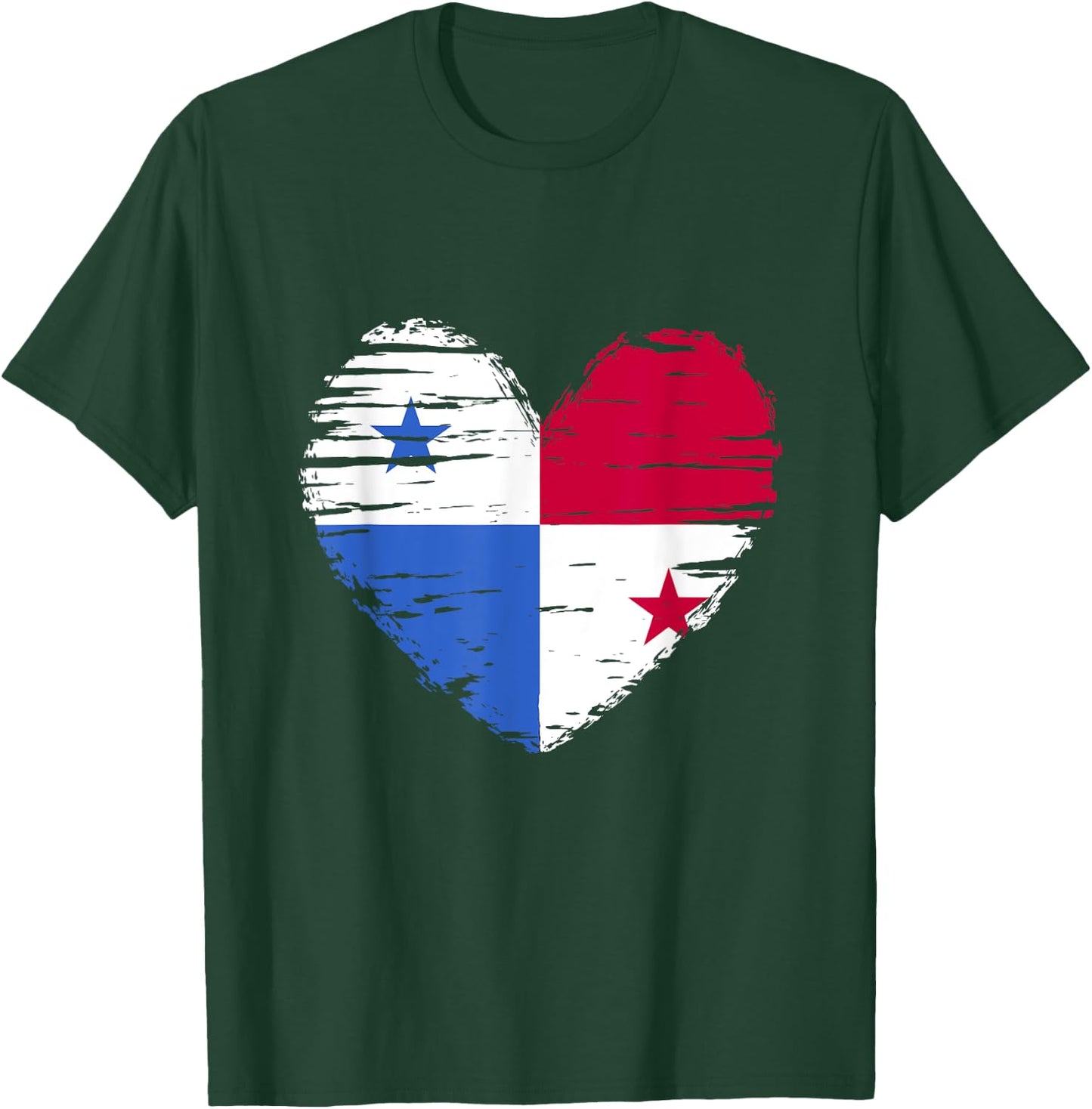 Panama Heart Panamanian Flag Panamanian Pride T-Shirt - T-Shirt | Forest