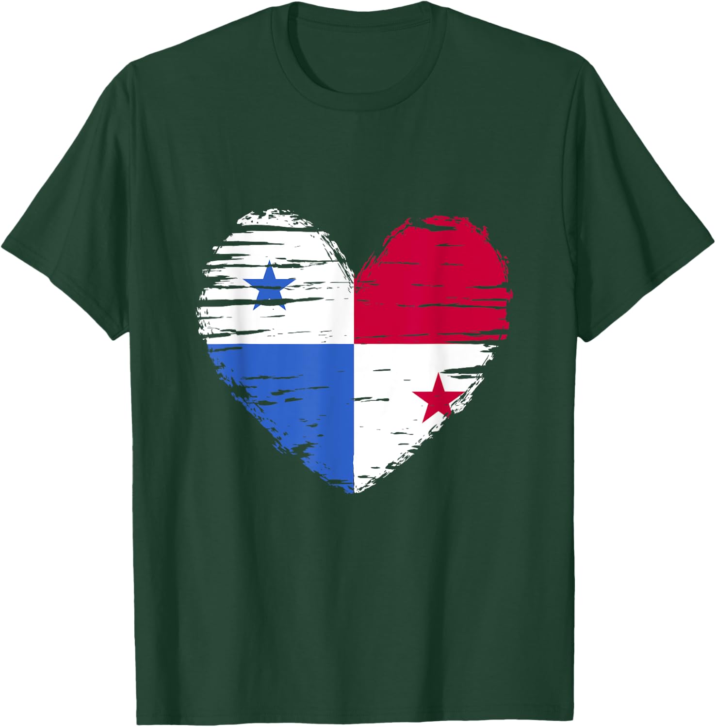Panama Heart Panamanian Flag Panamanian Pride T-Shirt - T-Shirt | Forest