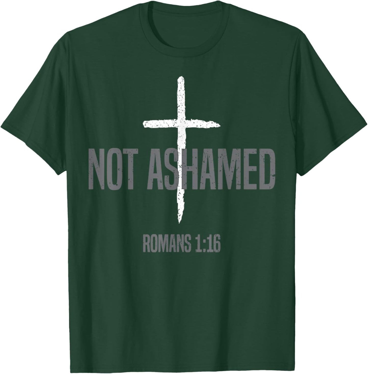Vintage Not Ashamed Romans 1_16 _ Christian T Shirt T-Shirt - T-Shirt | Forest