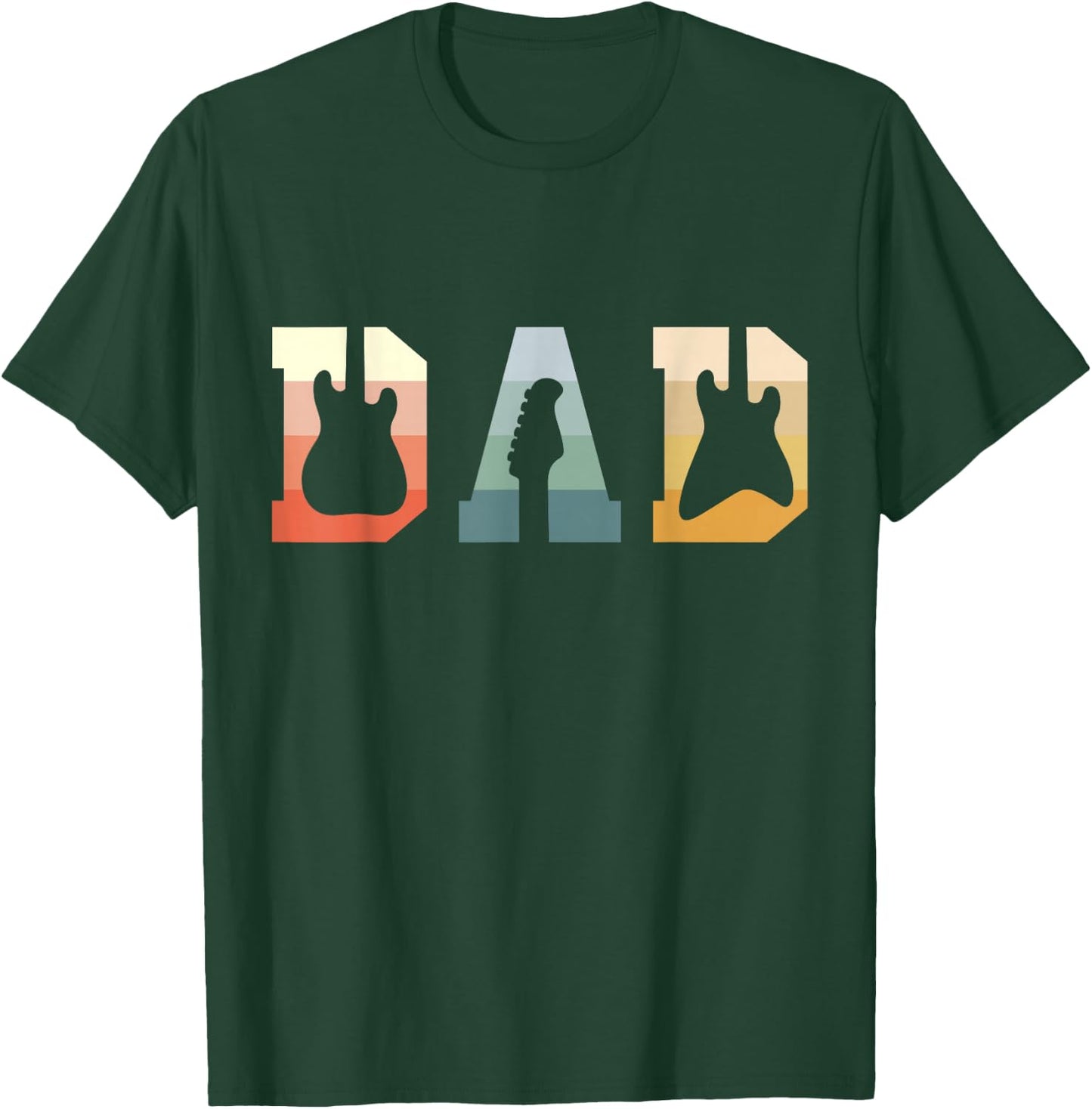 Acoustic Guitar Dad Guitarist Musical Instrument Musician T-Shirt - T-Shirt | Forest