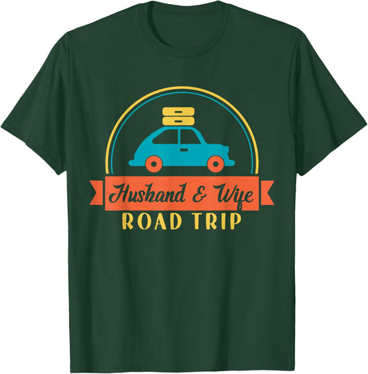 Traveler Matching Vacation Couple Husband And Wife Road Trip T-Shirt - T-Shirt | Forest