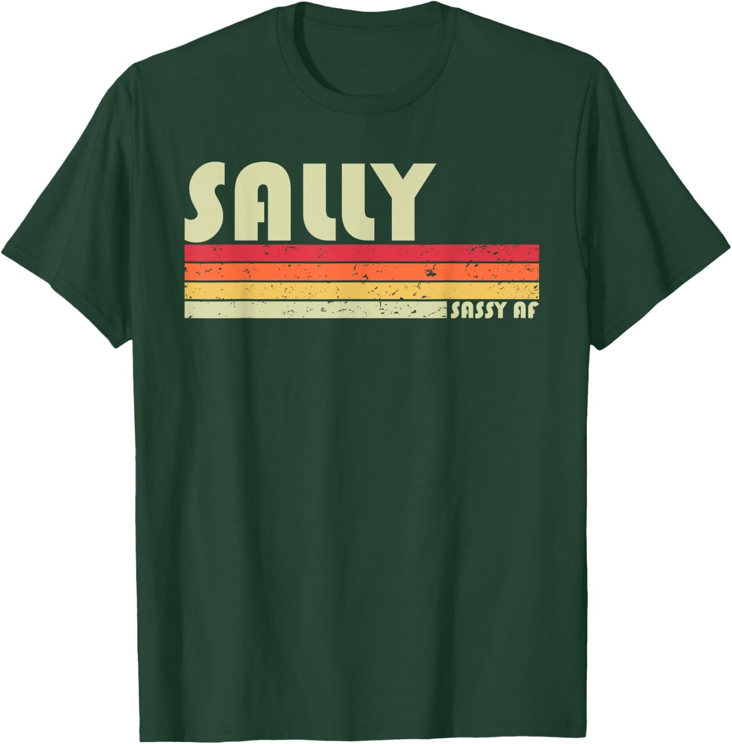SALLY Gift Name Personalized Retro Vintage 80s 90s Birthday T-Shirt - T-Shirt | Forest