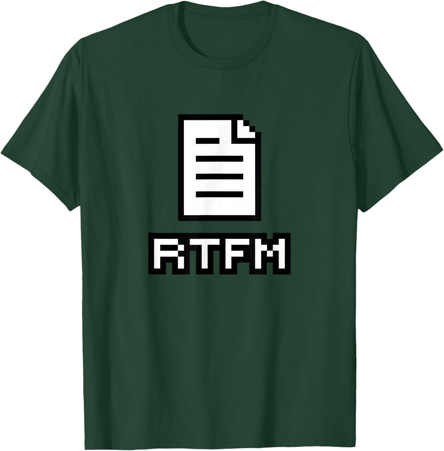 READ THE MANUAL Geek Nerd RTFM by retro shirts T-Shirt - T-Shirt | Forest