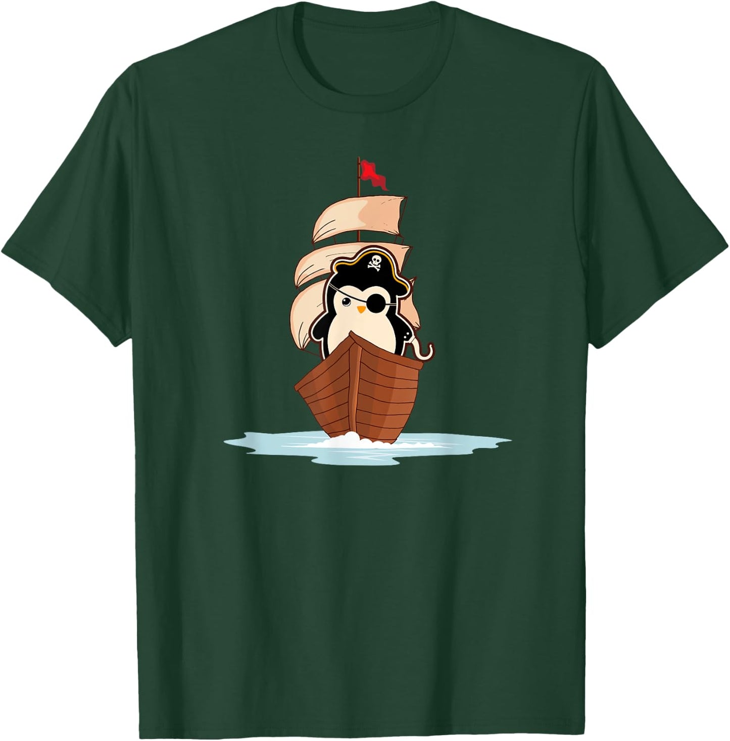 Pirate Penguin Whisperer Aquatic Bird Antarctica Animal T-Shirt - T-Shirt | Forest