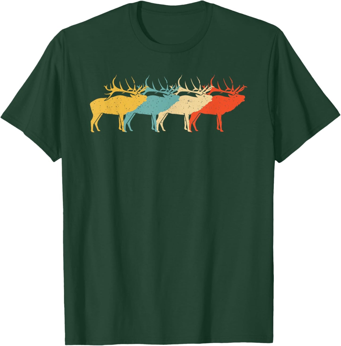 Caribou Vintage Retro Stag Doe Deer Lover 60s 70s Gift T-Shirt - T-Shirt | Forest