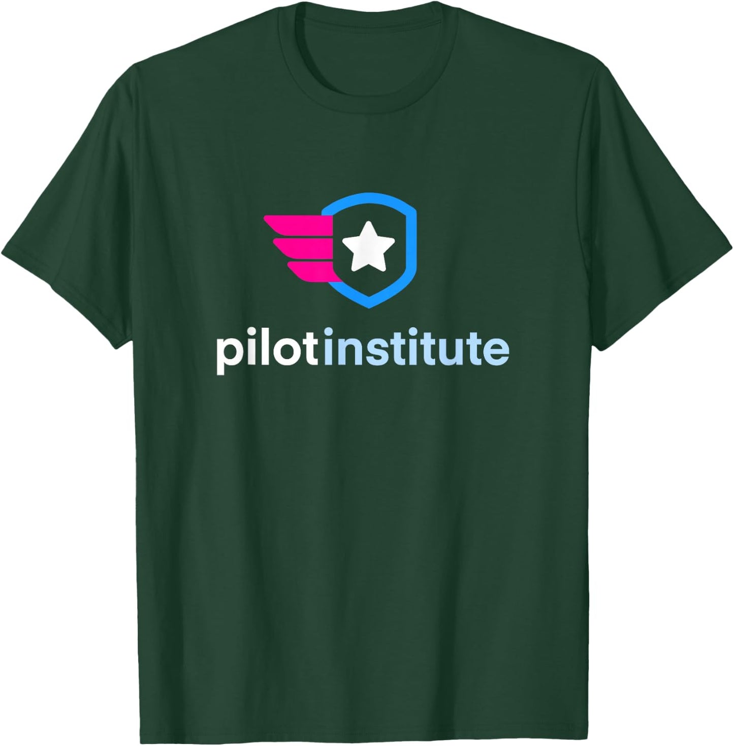 Pilot Institute Black Modern Letter Print , -Adults, Small T-Shirt - T-Shirt | Forest