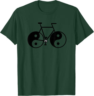 Biking Yin Yang Feng Shui Ying Yang Taijitu Buddhism T-Shirt - T-Shirt | Forest