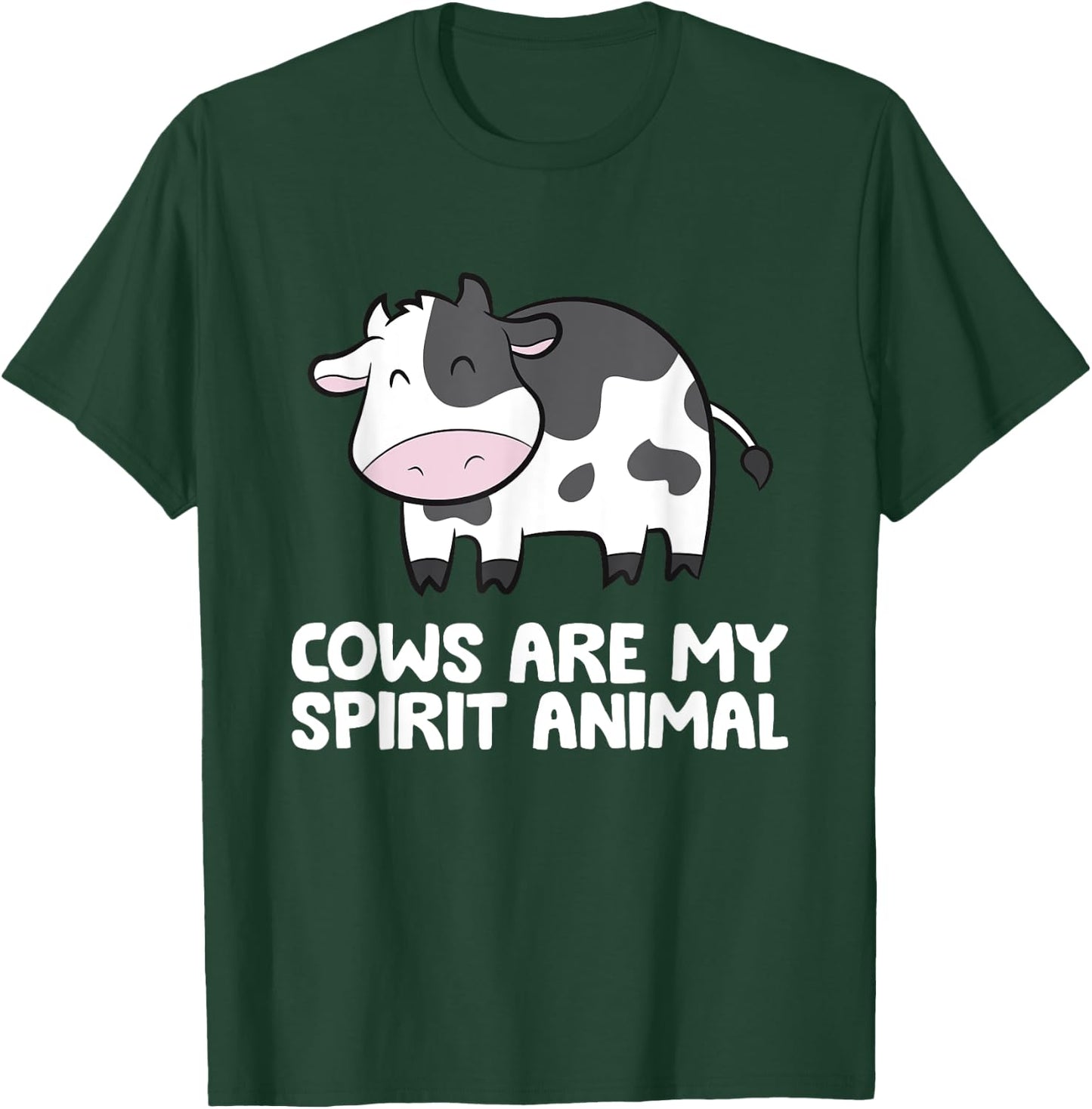 Cattle Cow Cows Are My Spirit Animal T-Shirt - T-Shirt | Forest