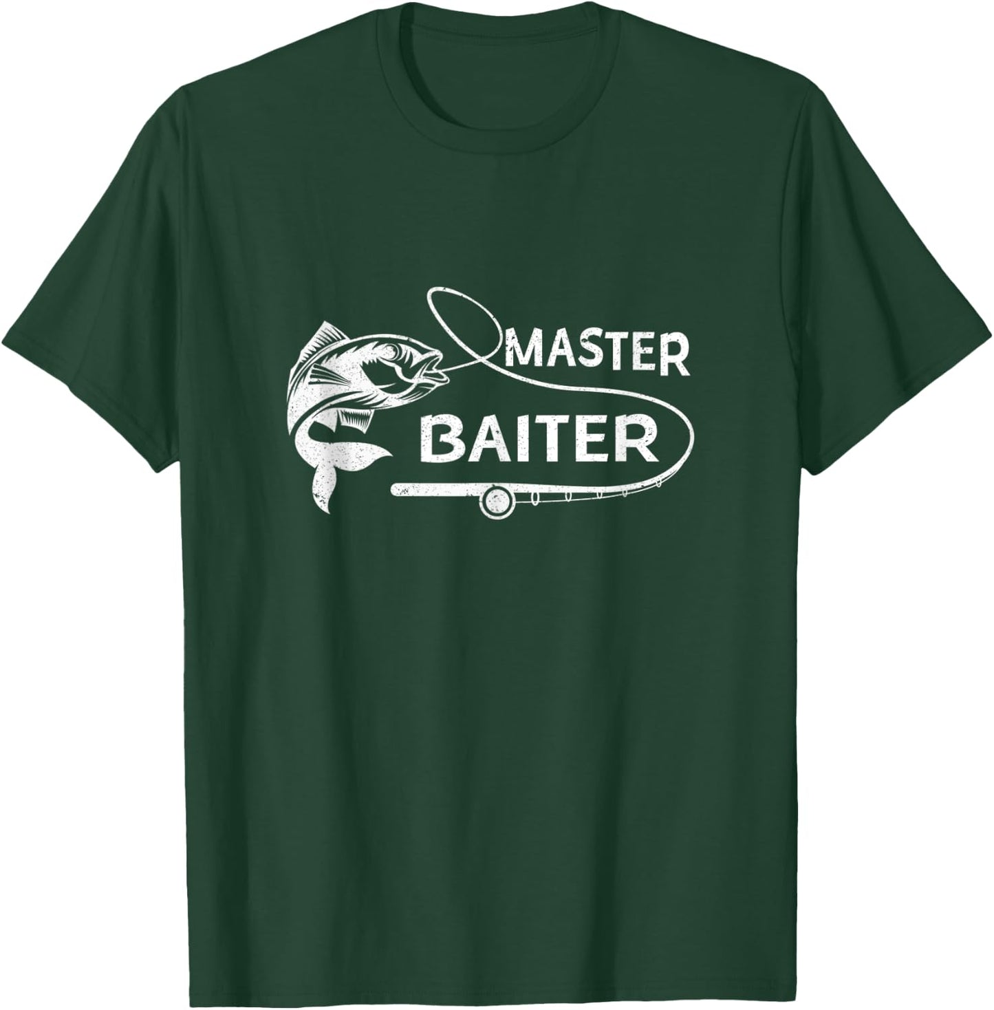 Master Baiter Fisherman Funny Fishing T-Shirt - T-Shirt | Forest