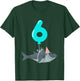 6th Birthday Shark Shirt | Cute 6 Year Old Shark Gift Shirt T-Shirt - T-Shirt | Forest