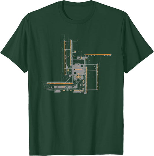 DEN Denver International Airport Art Design KACY Pilot T-Shirt - T-Shirt | Forest