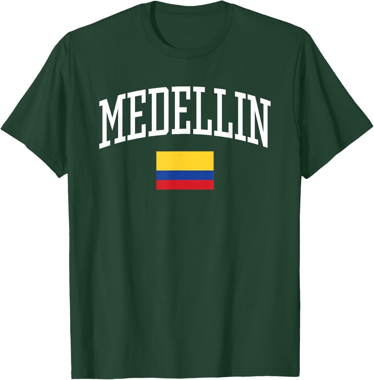 Vintage Medellin Colombia Country Flag Souvenir Vacation T-Shirt - T-Shirt | Forest