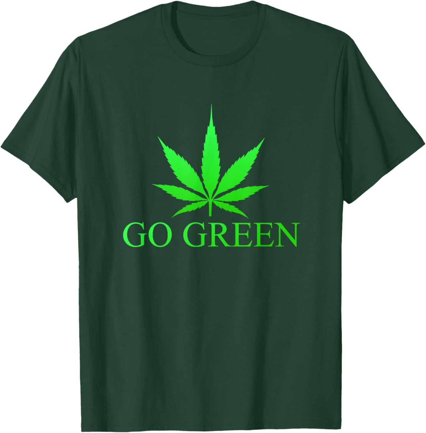 Go Green Vape Nation Marijuana Leaf T-Shirt - T-Shirt | Forest