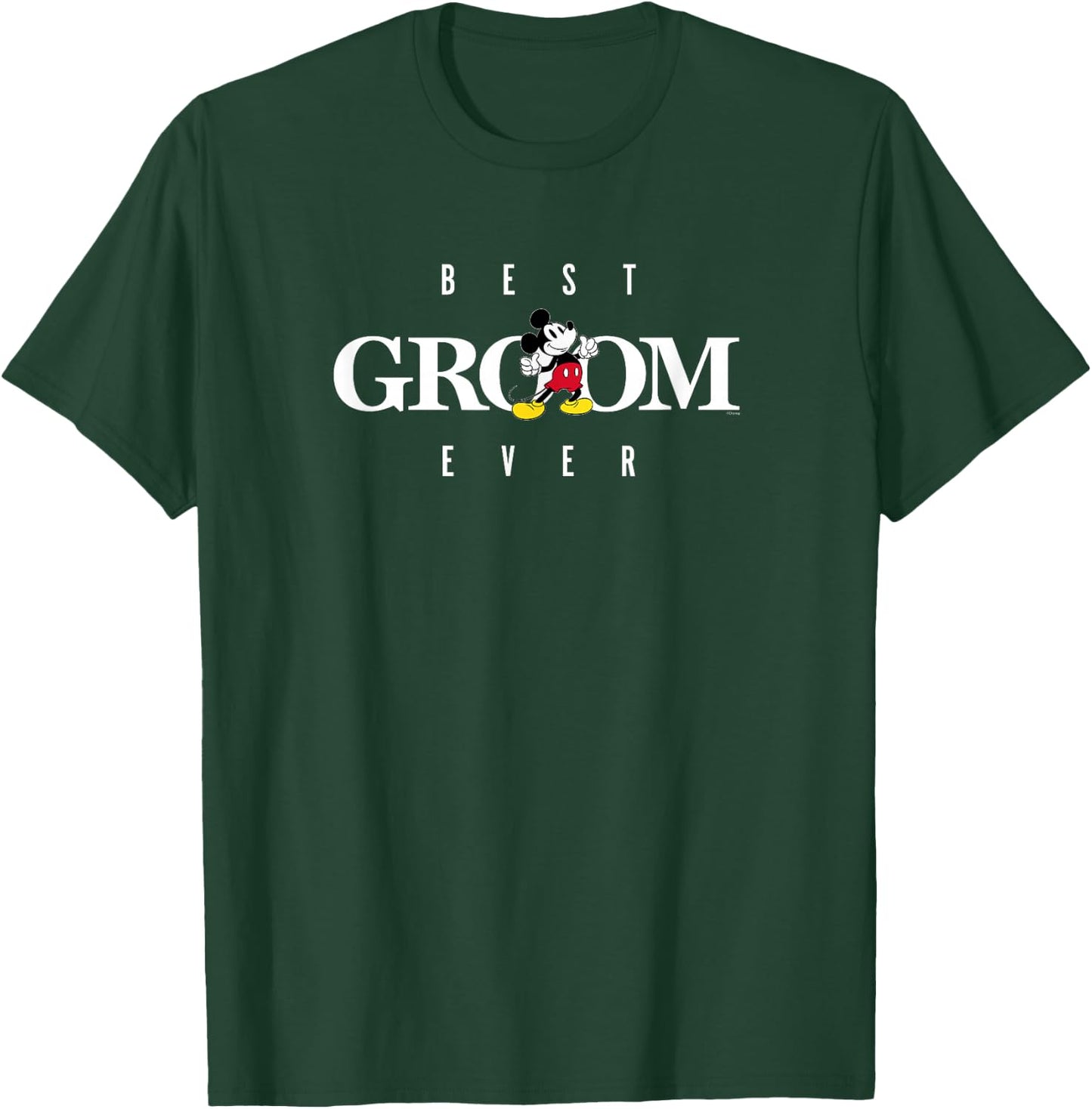 Disney Mickey Mouse Thumbs Up Best Groom Ever Wedding T-Shirt - T-Shirt | Forest