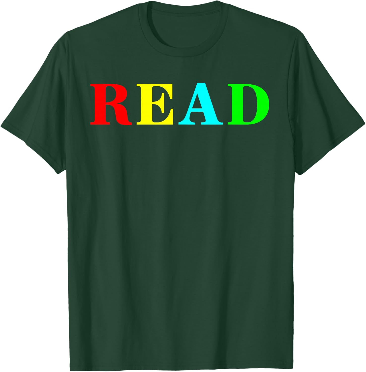 Teacher Reading Read in Color Book T-Shirt - T-Shirt | Forest