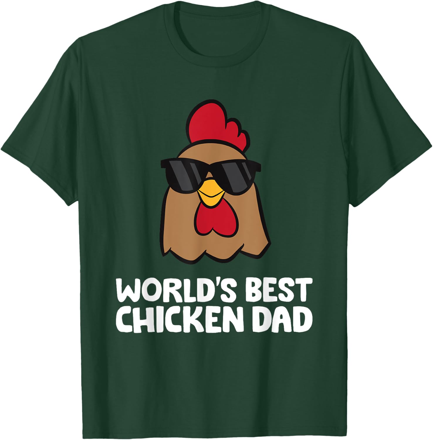 Chicken Owner Papa World's Best Chicken Dad T-Shirt - T-Shirt | Forest