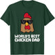 Chicken Owner Papa World's Best Chicken Dad T-Shirt - T-Shirt | Forest