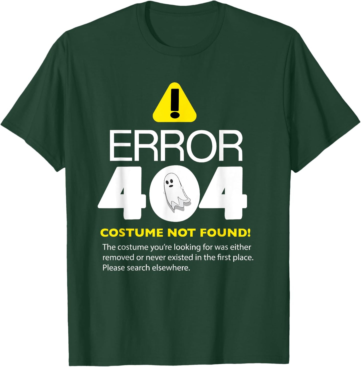 Error 404 Lazy Halloween Costume Not Found Programmer T-Shirt - T-Shirt | Forest